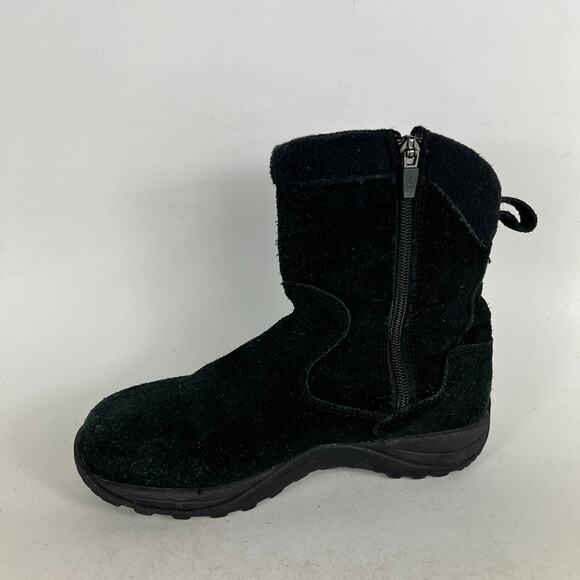 L.L. Bean Snow Boots Women's 7 Black Suede Winter Side Zip Round Toe 290478 - Picture 6 of 9